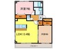 サウスフェザント 2LDKの間取り
