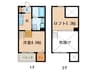 レクサス1439 1Kの間取り