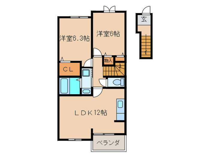 間取り図 べるのーぶ西大海道