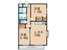 フローラル香流 2LDKの間取り