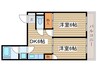 エクセル城下 2DKの間取り