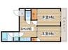 エクセル城下 2DKの間取り
