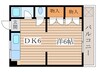 美鈴マンション 1DKの間取り