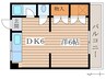 美鈴マンション 1DKの間取り