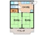 パ－クハイツ江尻 2DKの間取り
