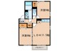 カーサ　ベルデⅡ 2LDKの間取り