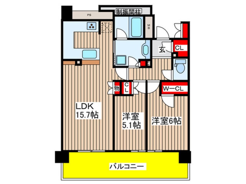 間取図 ﾌﾟﾚｻﾝｽﾀﾜｰ久屋大通ｻﾞ･ﾚｼﾞﾃﾞﾝｽ