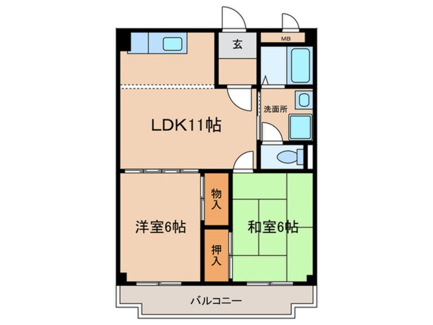 間取図 サンパレス緑ケ丘　Ｃ