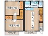 アプト大堀 2LDKの間取り