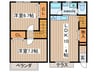 アプト大堀 2LDKの間取り