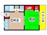 松陽閣 1DKの間取り