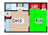 松陽閣 1DKの間取り