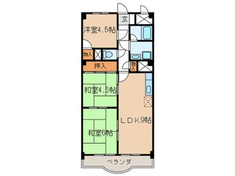 間取図 ロイヤルパレス北園