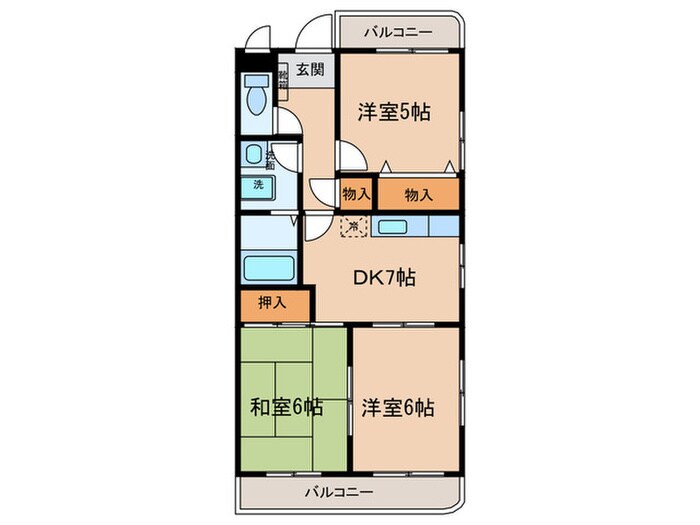 間取り図 ハピネス細米