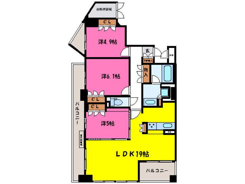 間取図 Ｌａ　Ｍａｒｓａ八事山Ⅰ