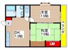 コーポ佐野Ⅱ 2DKの間取り