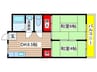 矢田ビル 2DKの間取り