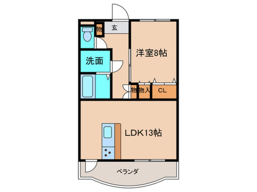 間取図 アベニュー大針