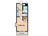 アクシスⅠ 1Kの間取り