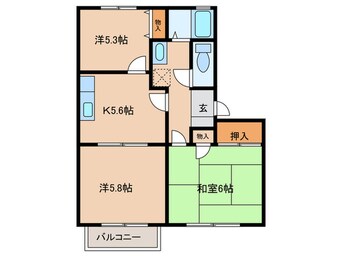 間取図 グレース北野C棟