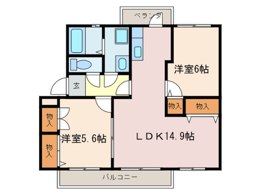 間取図 パークヒルズ堀内