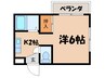 フラット道徳 1Kの間取り