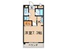 サンハイム２ 1Kの間取り
