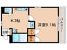 エクセル辻畑 1Kの間取り