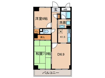 間取図 グレ―ス堀田