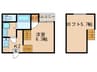 DESIGN SQUARE 1Kの間取り