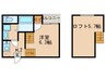 DESIGN SQUARE 1Kの間取り