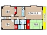 ビラ三秀山中 3LDKの間取り