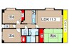 ビラ三秀山中 3LDKの間取り