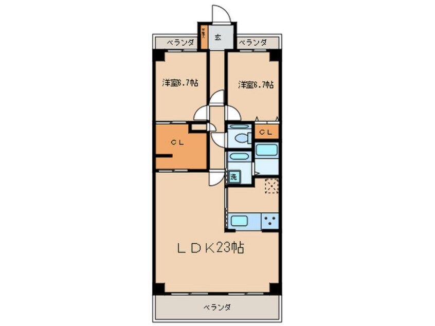 間取図 ビラ三秀山中