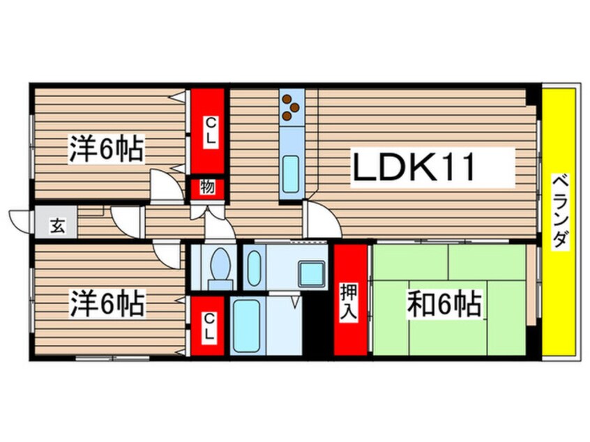 間取図 ビラ三秀山中