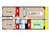 ビラ三秀山中 3LDKの間取り