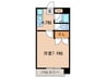 クレスト西枇 1Kの間取り