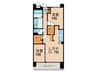 S-RESIDENCE茶屋ヶ坂East 2LDKの間取り