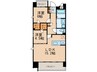 S-RESIDENCE茶屋ヶ坂East 2LDKの間取り