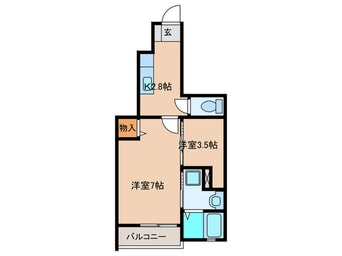 間取図 アンジュ湊Ⅰ