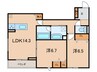 Croix Rousse 2LDKの間取り