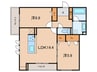 Croix Rousse 2LDKの間取り