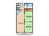 メゾンヤマモト 2LDKの間取り