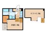 ハーモニーテラス志賀町Ⅵ 1Kの間取り