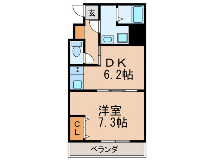 間取図 ﾌﾟﾗｳﾗﾝﾄﾞ名駅