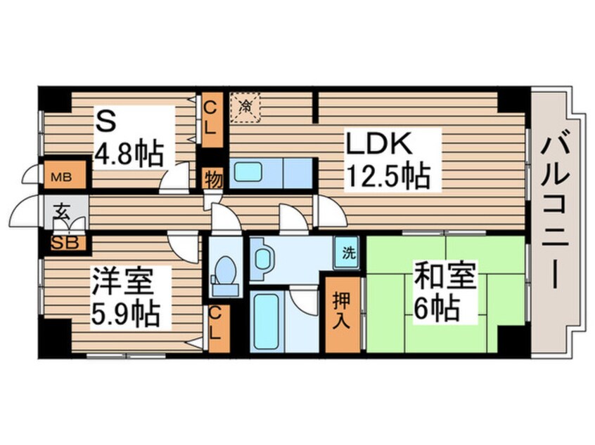 間取図 グラン・ディア新瑞