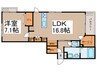 エストメゾン石川橋 1LDKの間取り