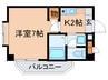 ＪＭヒラ 1Kの間取り