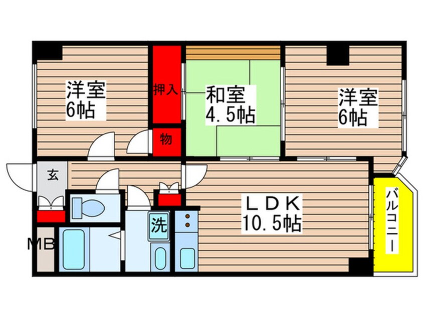 間取図 レジデンス高岳