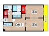 リバーエイト広路 2DKの間取り